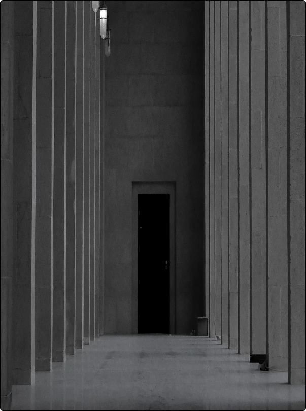 A representative image of a long corridor symbolizing the long path businesses take during their journey. 